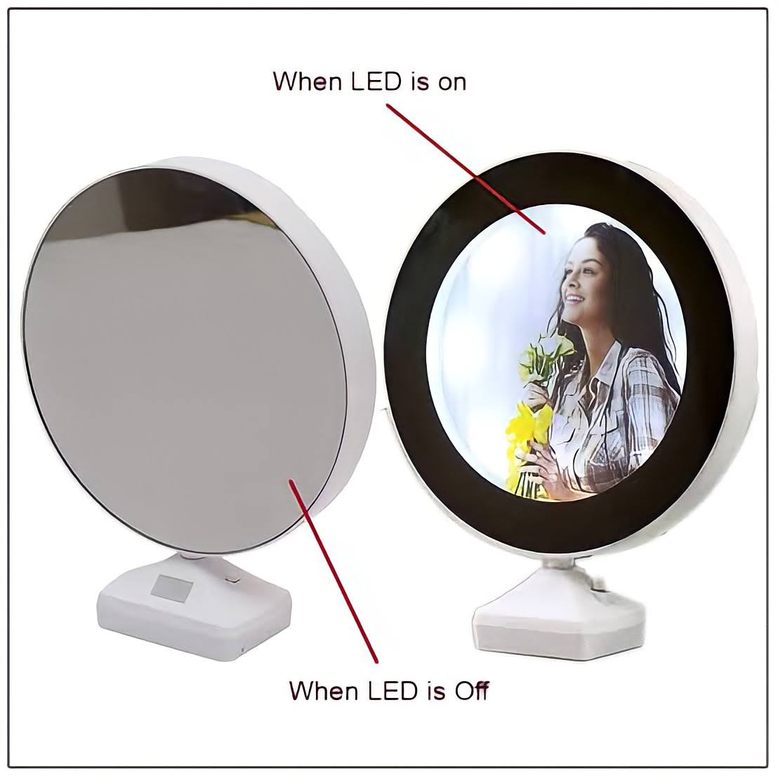 Magic Mirror 2 in 1 Customizable Photo Frame