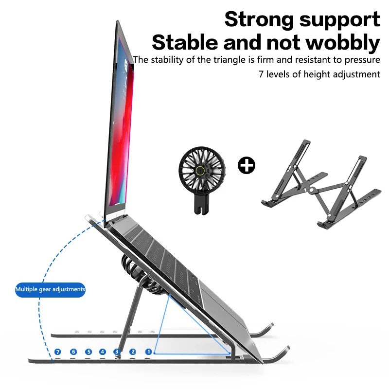 Aluminum Laptop Stand + FREE Pouch | Folding Adjustable