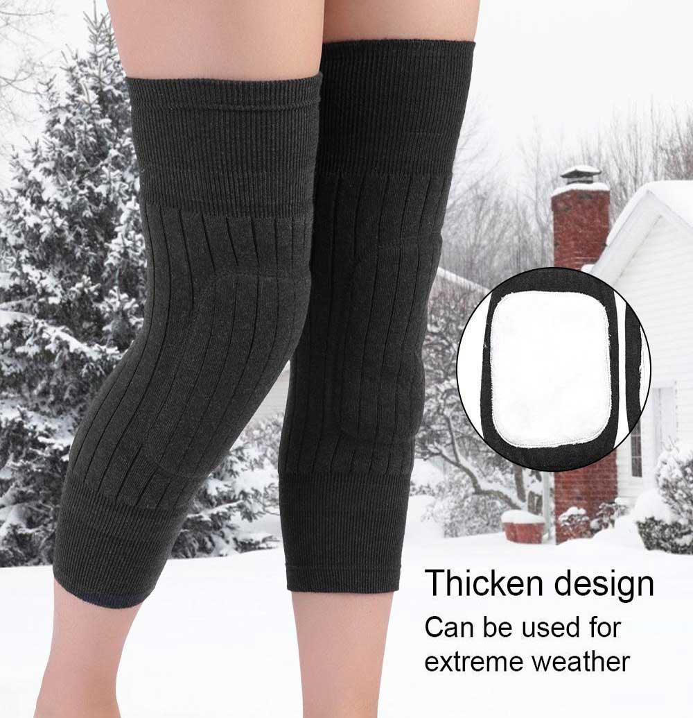 2pcs Leg Warmer Thick Warm Wool Kneepad