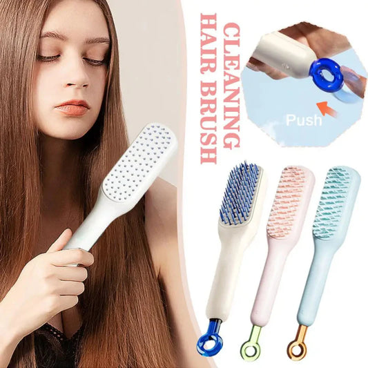 Self Cleaning Hairbrush | Telescopic Hair Comb