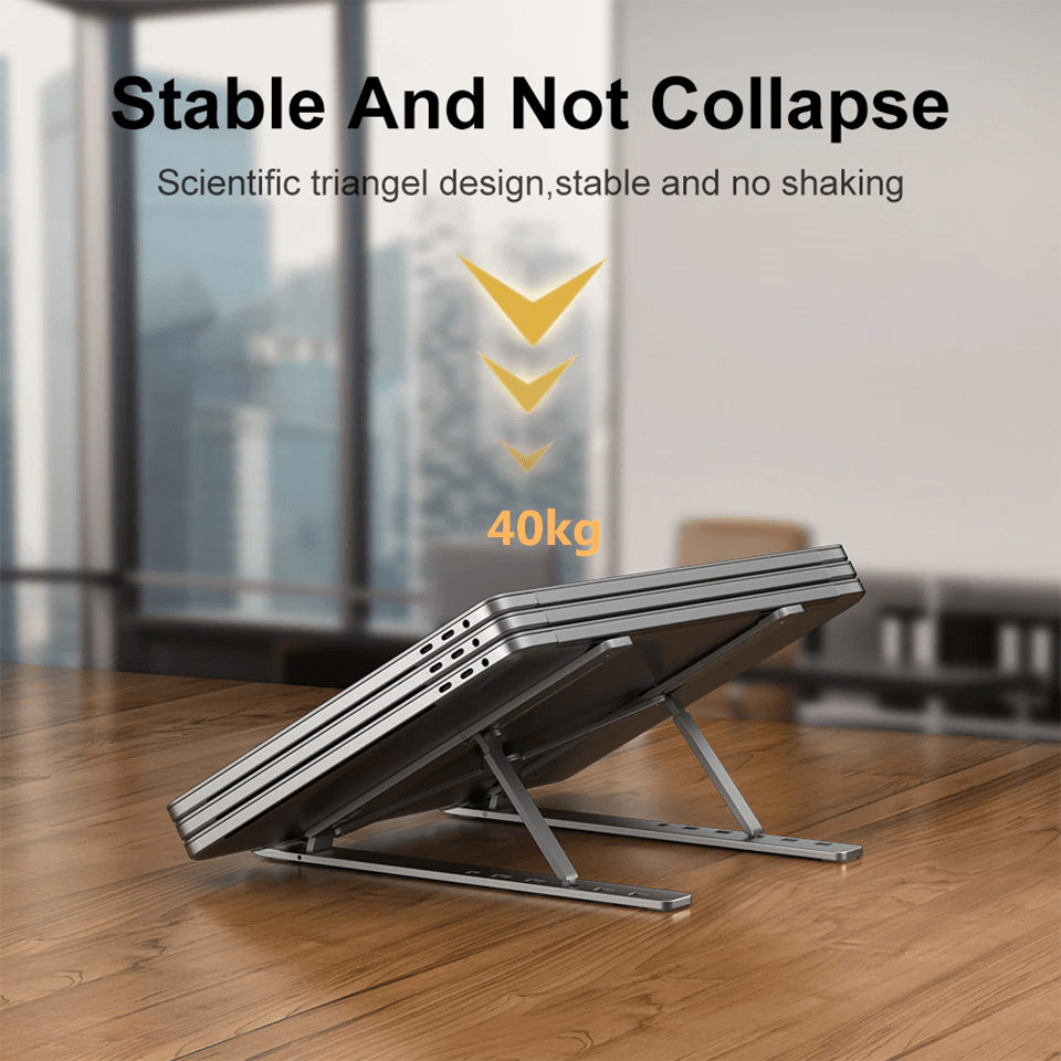 Aluminum Laptop Stand + FREE Pouch | Folding Adjustable