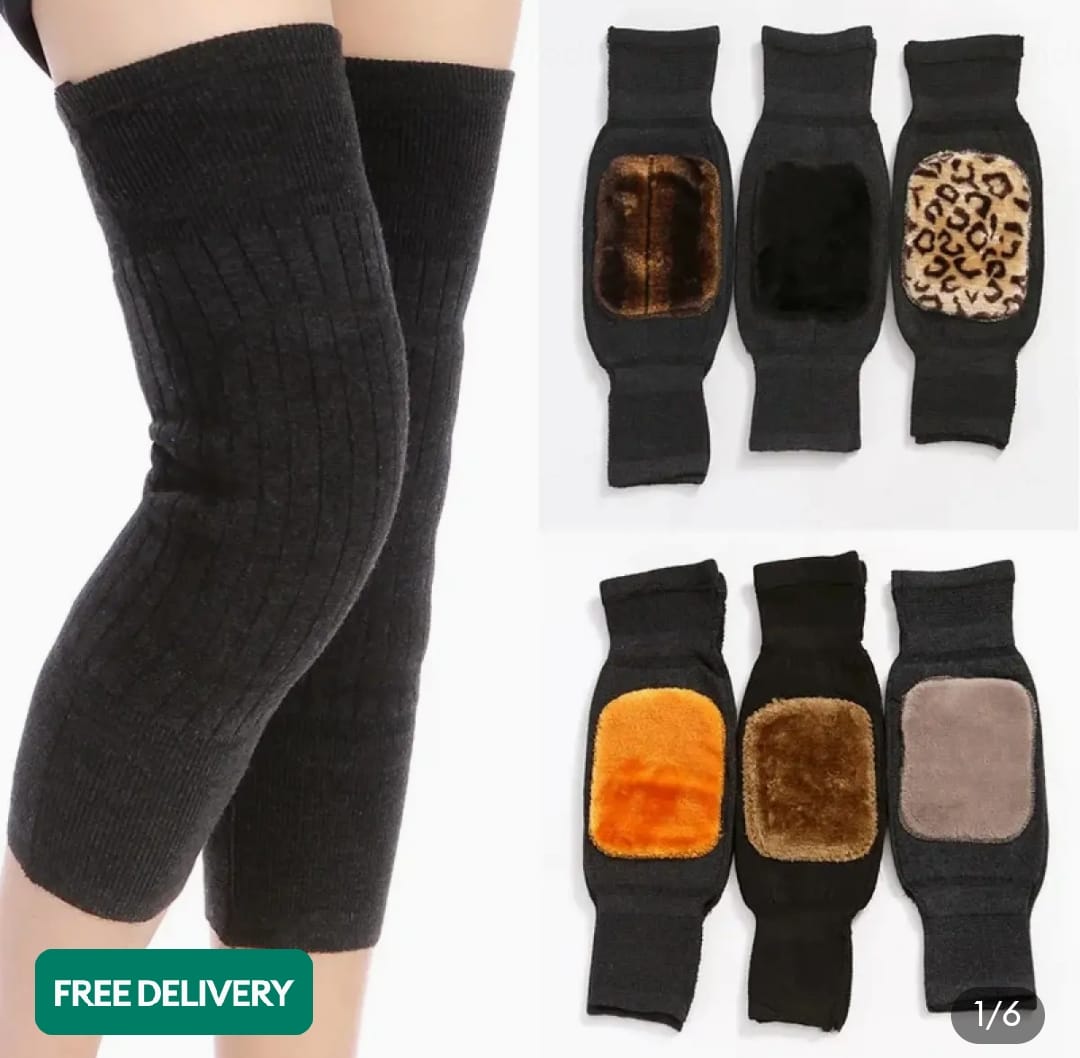 2pcs Leg Warmer Thick Warm Wool Kneepad