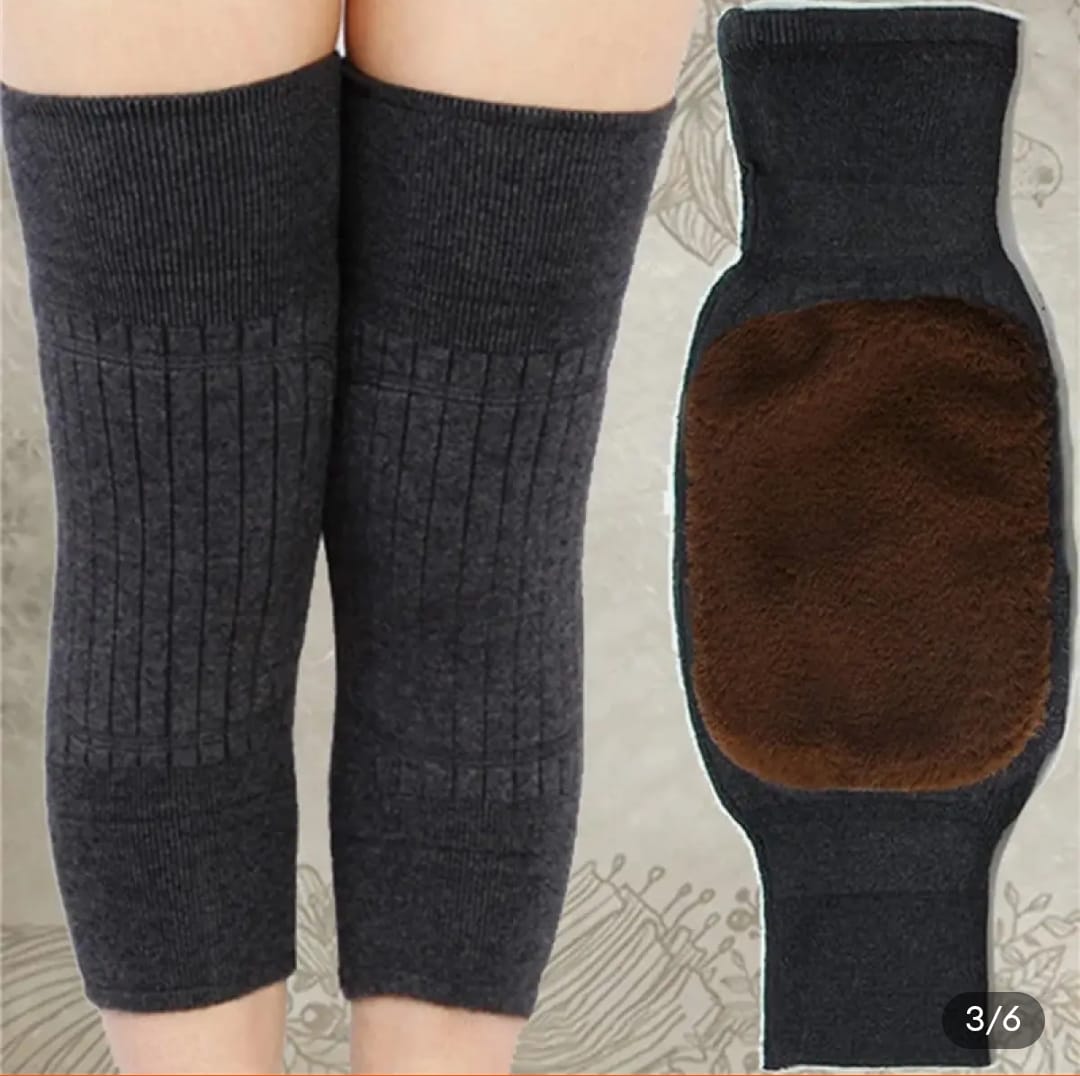 2pcs Leg Warmer Thick Warm Wool Kneepad