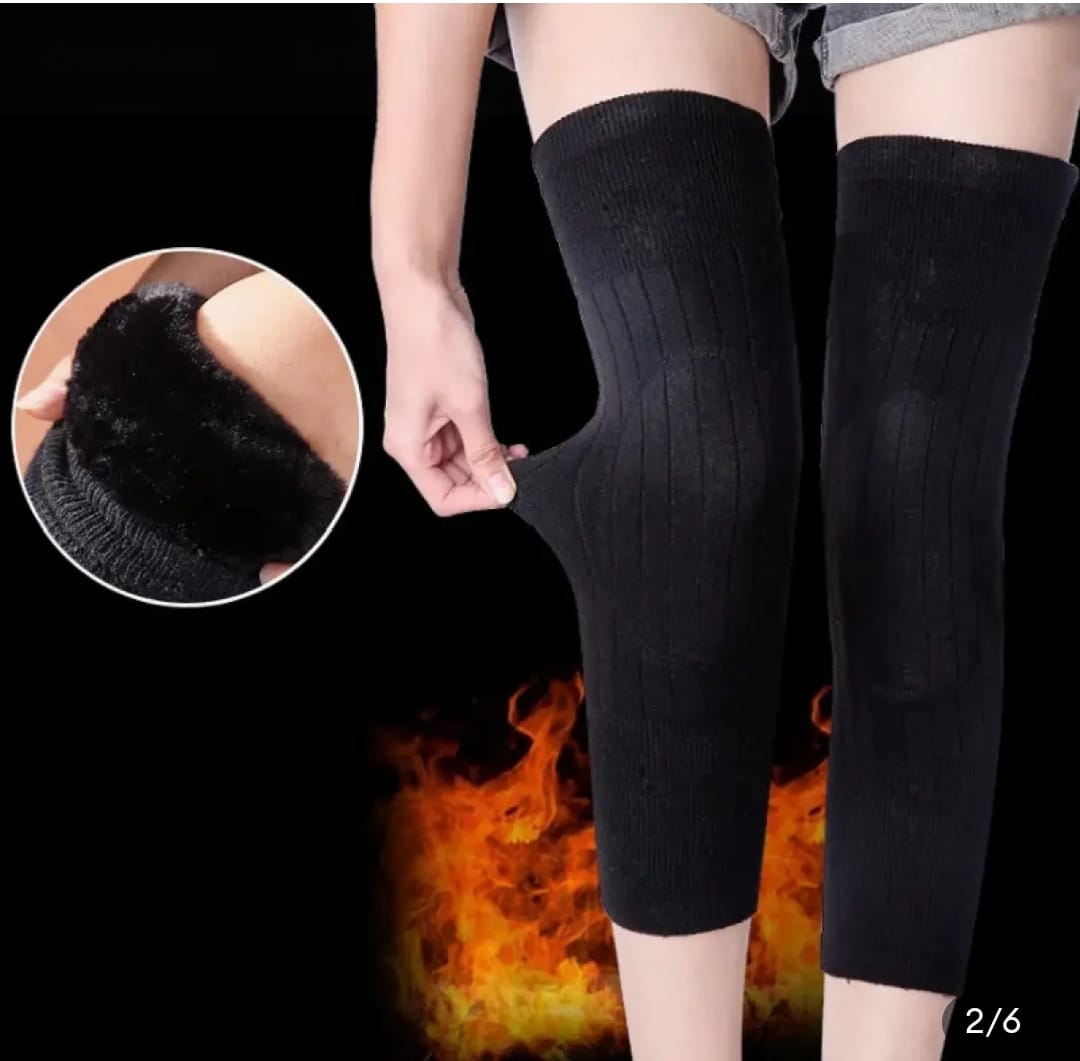 2pcs Leg Warmer Thick Warm Wool Kneepad