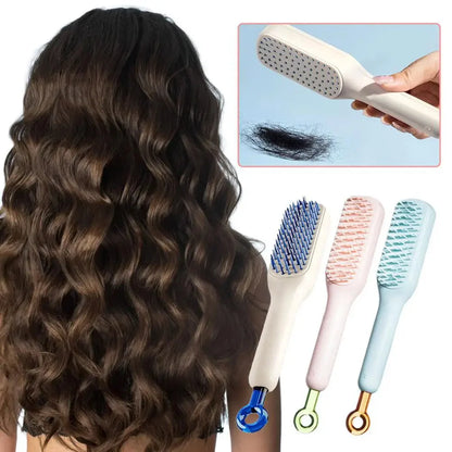 Self Cleaning Hairbrush | Telescopic Hair Comb