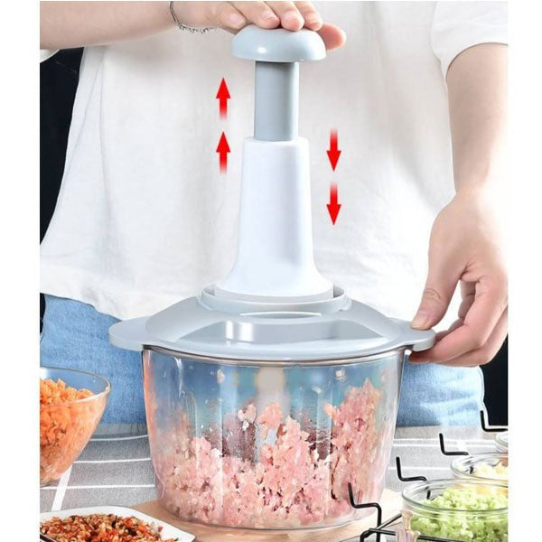 Hand Pushing Chopper Manual Press | Vegetables and Meat Chopper