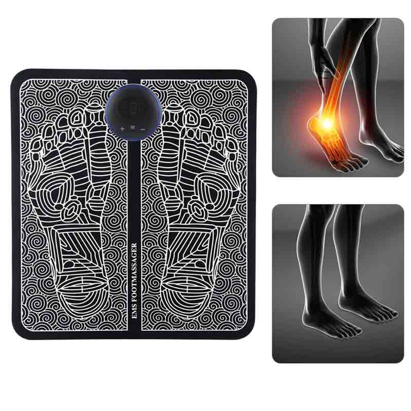 EMS Foot Massager Mat | Portable Folding Feet Massage Pad |  USB Rechargeable