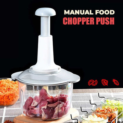 Hand Pushing Chopper Manual Press | Vegetables and Meat Chopper