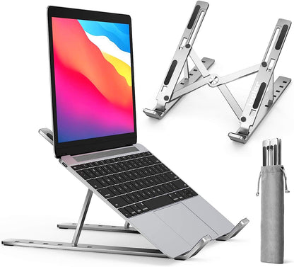 Aluminum Laptop Stand + FREE Pouch | Folding Adjustable