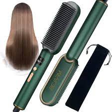 Electric Comb Hair Straightener Black