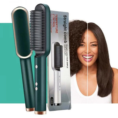 Electric Comb Hair Straightener Black