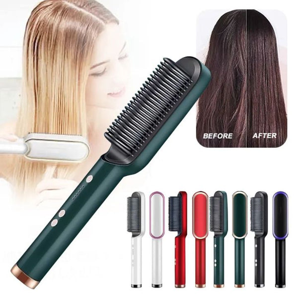 Electric Comb Hair Straightener Black